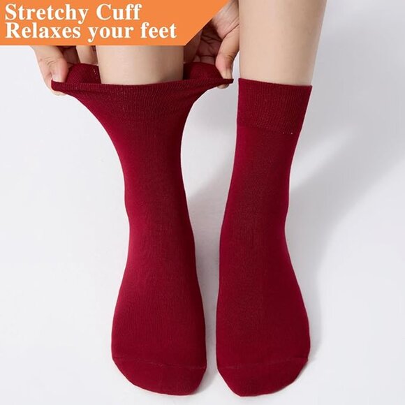 6pc Women's Thin Cotton Crew Socks - Soft Above Ankle Bootie Casual Dress Socks - Picture 5 of 10